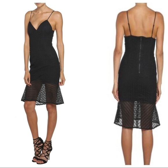 Bardot Neptune Fishtail Hem Lace Bodycon Dress, Light Blue, Size 6 - Picture 5 of 11